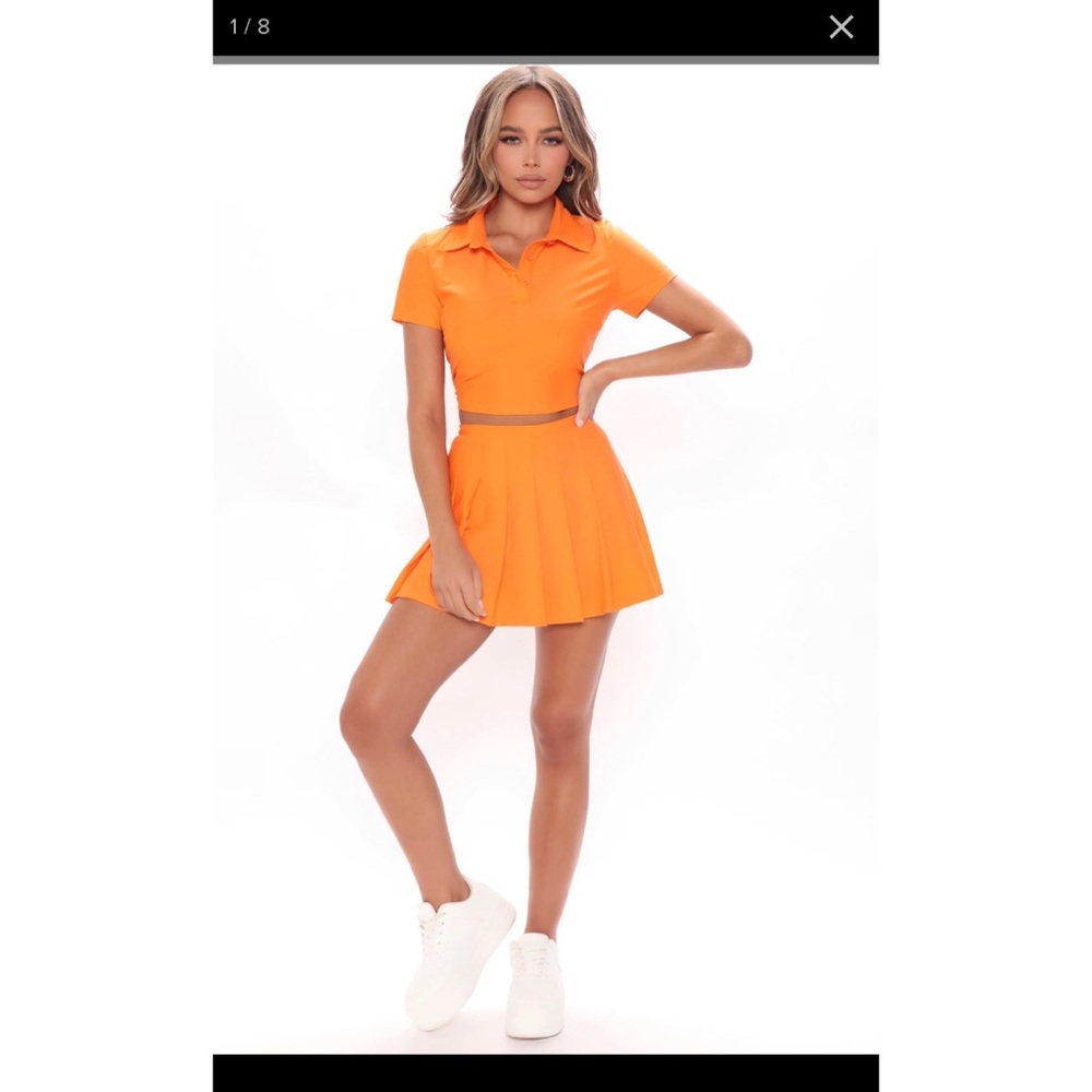Told you so pleated skirt set